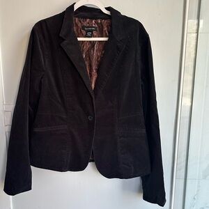Calvin Klein Jeans Corduroy Lined Jacket Blazer Black Stretch Sz XL